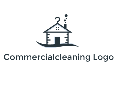 abstract dry cleaning house logo