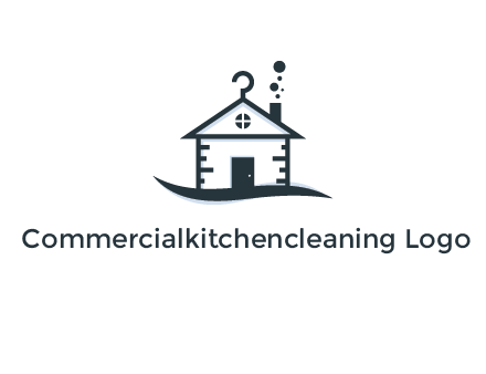 abstract dry cleaning house logo