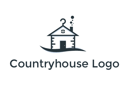abstract dry cleaning house logo