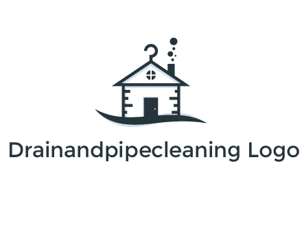 abstract dry cleaning house logo