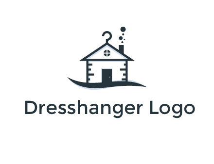 abstract dry cleaning house logo