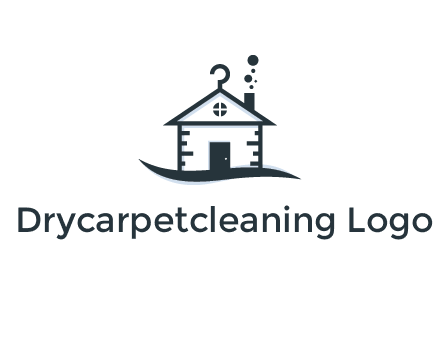 abstract dry cleaning house logo