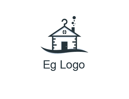 abstract dry cleaning house logo