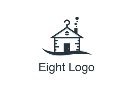 abstract dry cleaning house logo