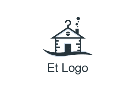 abstract dry cleaning house logo