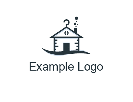 abstract dry cleaning house logo