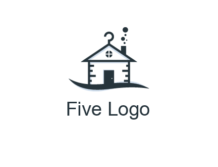 abstract dry cleaning house logo