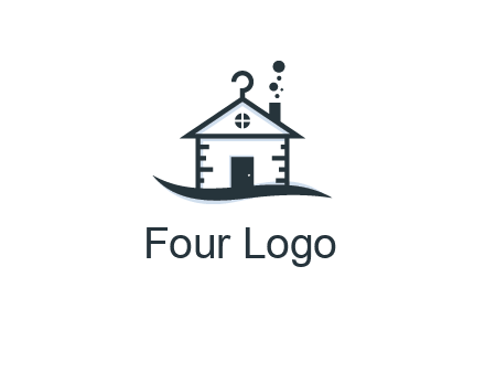 abstract dry cleaning house logo
