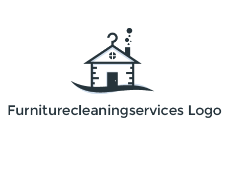 abstract dry cleaning house logo