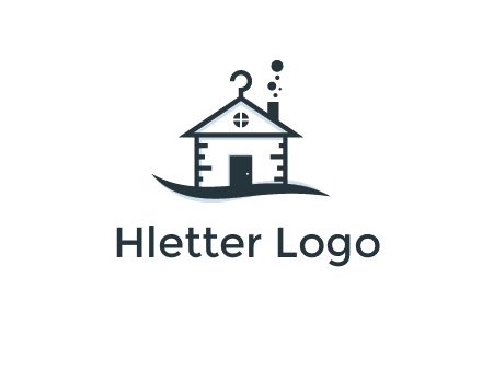 abstract dry cleaning house logo