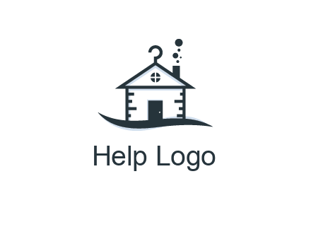 abstract dry cleaning house logo