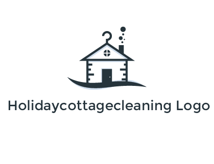 abstract dry cleaning house logo