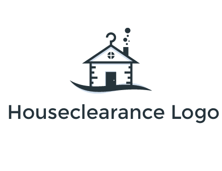 abstract dry cleaning house logo