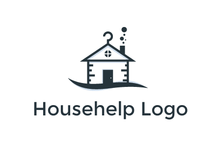 abstract dry cleaning house logo