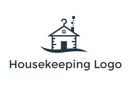 abstract dry cleaning house logo