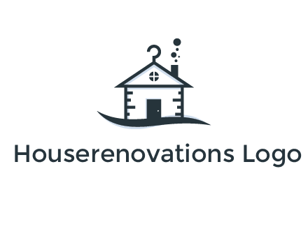 abstract dry cleaning house logo