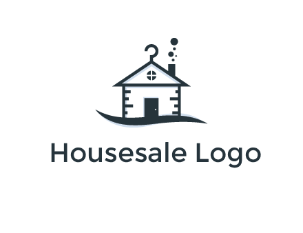 abstract dry cleaning house logo