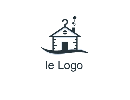 abstract dry cleaning house logo