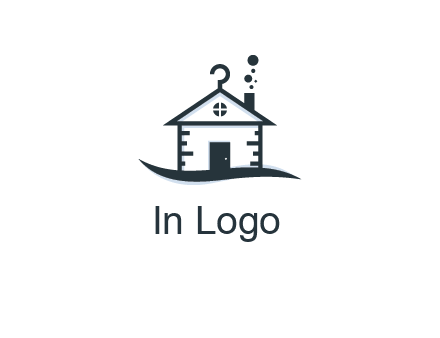 abstract dry cleaning house logo