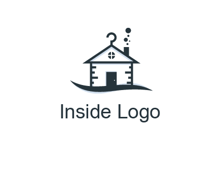 abstract dry cleaning house logo