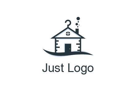 abstract dry cleaning house logo