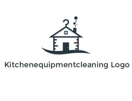 abstract dry cleaning house logo