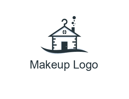 abstract dry cleaning house logo