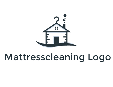 abstract dry cleaning house logo