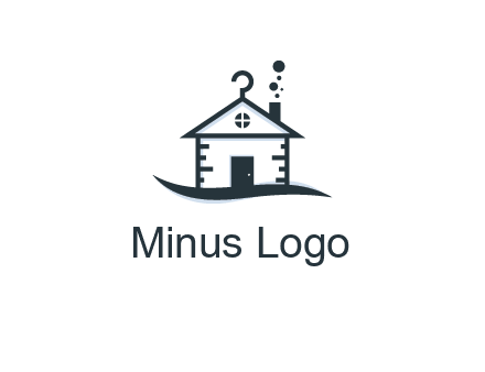abstract dry cleaning house logo