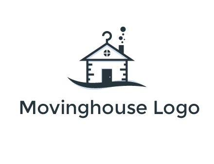 abstract dry cleaning house logo
