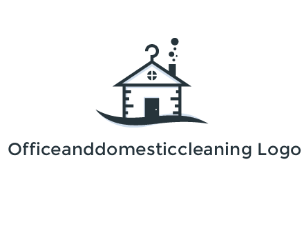 abstract dry cleaning house logo