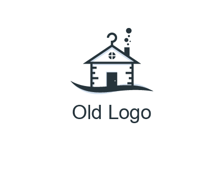 abstract dry cleaning house logo