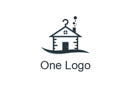 abstract dry cleaning house logo