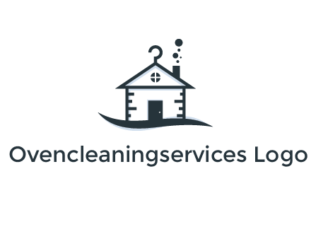 abstract dry cleaning house logo