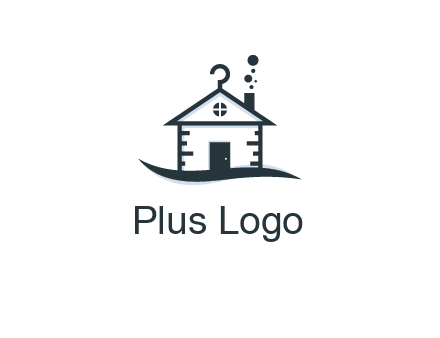 abstract dry cleaning house logo