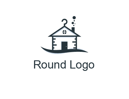 abstract dry cleaning house logo