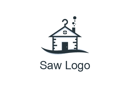 abstract dry cleaning house logo