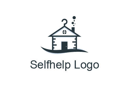 abstract dry cleaning house logo