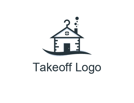 abstract dry cleaning house logo