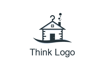 abstract dry cleaning house logo
