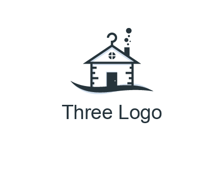 abstract dry cleaning house logo