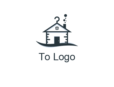 abstract dry cleaning house logo