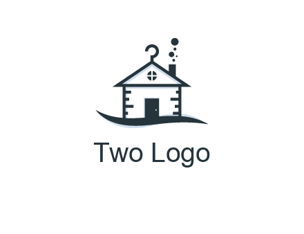 abstract dry cleaning house logo