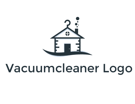 abstract dry cleaning house logo