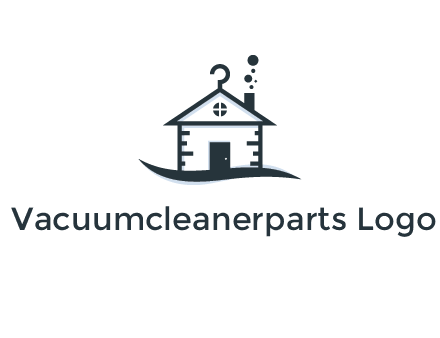 abstract dry cleaning house logo