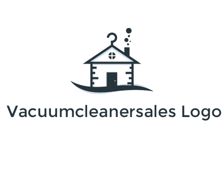 abstract dry cleaning house logo