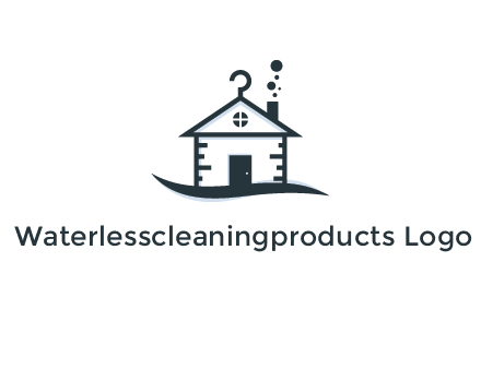 abstract dry cleaning house logo