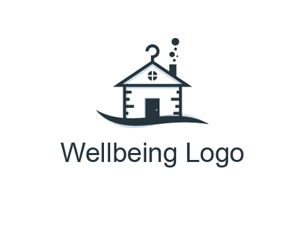 abstract dry cleaning house logo
