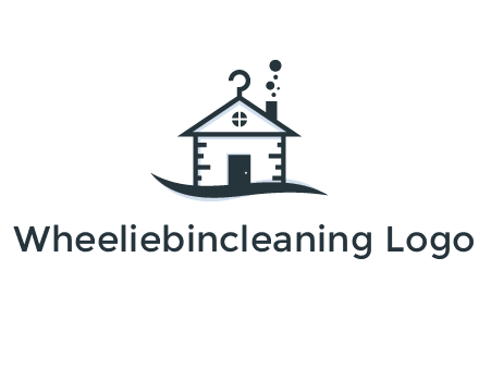 abstract dry cleaning house logo