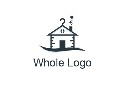 abstract dry cleaning house logo